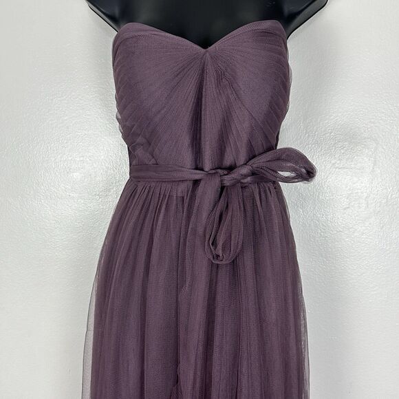 Jenny Yoo Size 12 Anabelle Convertible Tulle Gown Maxi Dress Lilac Dusty Purple - Picture 6 of 12